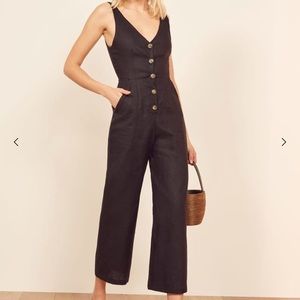 Reformation Vera v neck jumpsuit